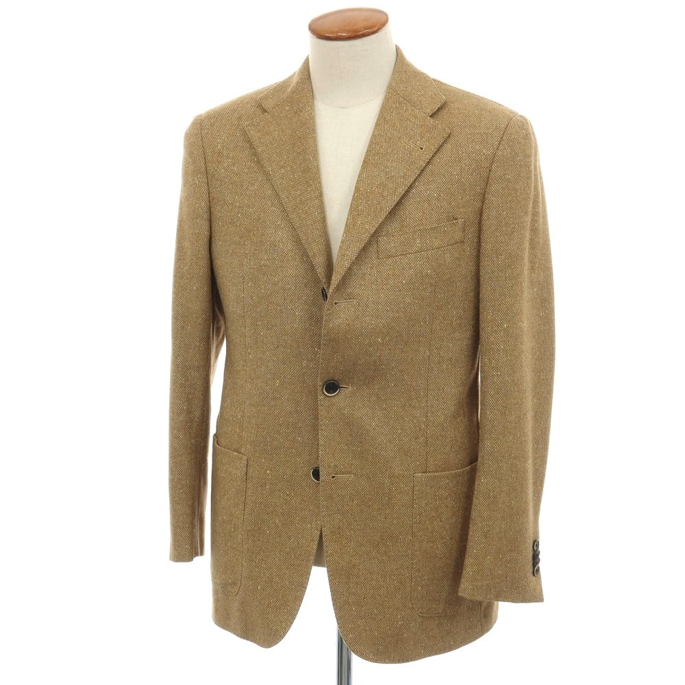 【中古】コルネリアーニ CORNELIANI ウールカシミヤシルク 3B テーラードジャケット ベージュ【サイズ46】【 状態ランクC 】【 メンズ 】