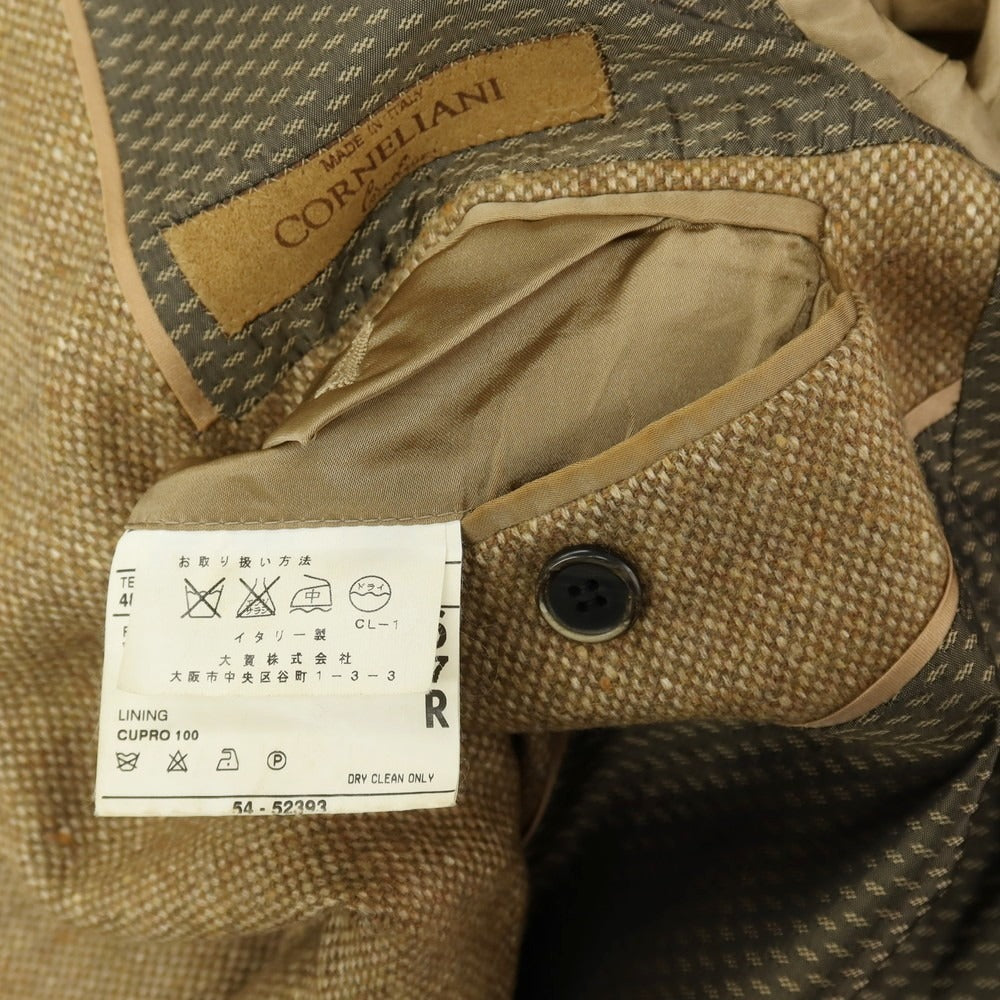 【中古】コルネリアーニ CORNELIANI ウールカシミヤシルク 3B テーラードジャケット ベージュ【サイズ46】【 状態ランクC 】【 メンズ 】