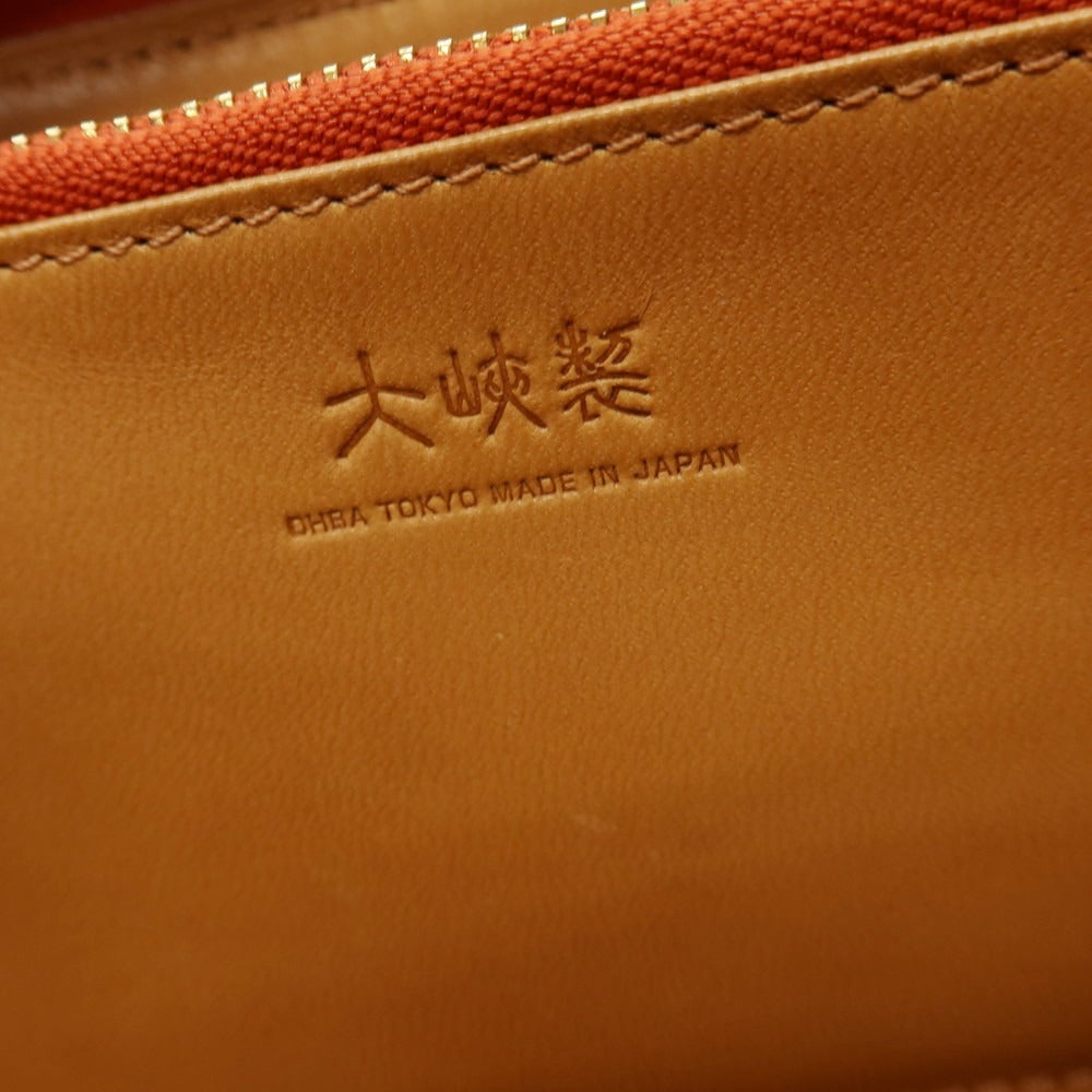 【中古】オオバセイホウ 大峽製鞄 レザー L字ファスナー 長財布 レッド【 状態ランクC 】【 メンズ 】