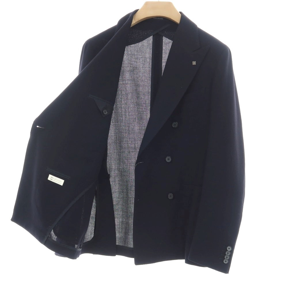 【中古】タリアトーレ TAGLIATORE ウール ダブル6B テーラードジャケット ネイビー【サイズ50】【 状態ランクA 】【 メンズ 】