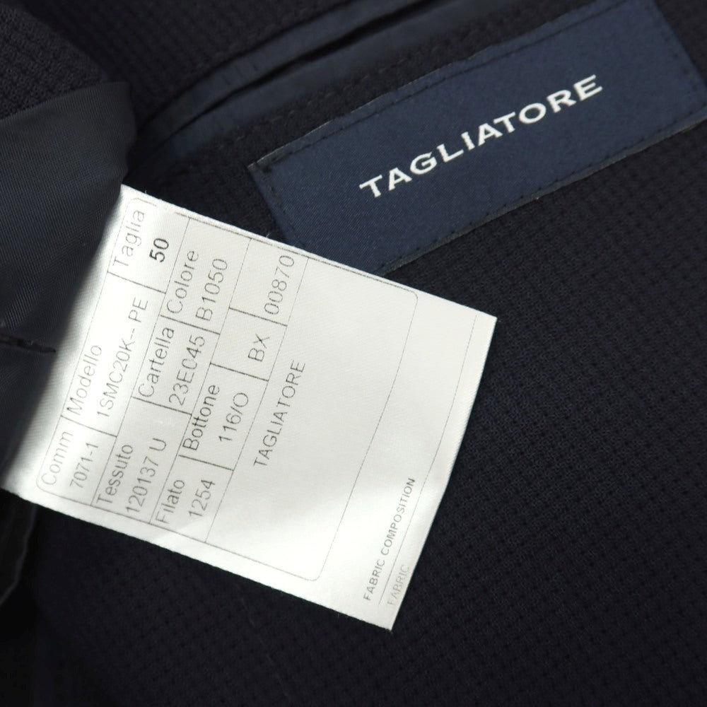 【中古】タリアトーレ TAGLIATORE ウール ダブル6B テーラードジャケット ネイビー【サイズ50】【 状態ランクA 】【 メンズ 】