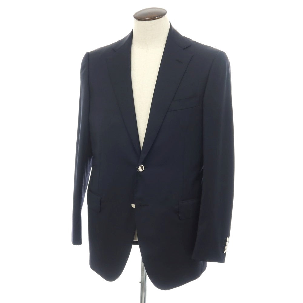 【中古】ラファエル カルーゾ CARUSO Raffaele Caruso TOMORROWLAND別注 Superfine110’S ウール 2B テーラードジャケット ダークネイビー【サイズ50】【 状態ランクA 】【 メンズ 】
