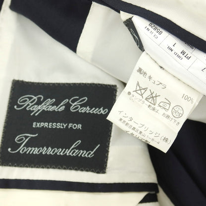 【中古】ラファエル カルーゾ CARUSO Raffaele Caruso TOMORROWLAND別注 Superfine110’S ウール 2B テーラードジャケット ダークネイビー【サイズ50】【 状態ランクA 】【 メンズ 】
