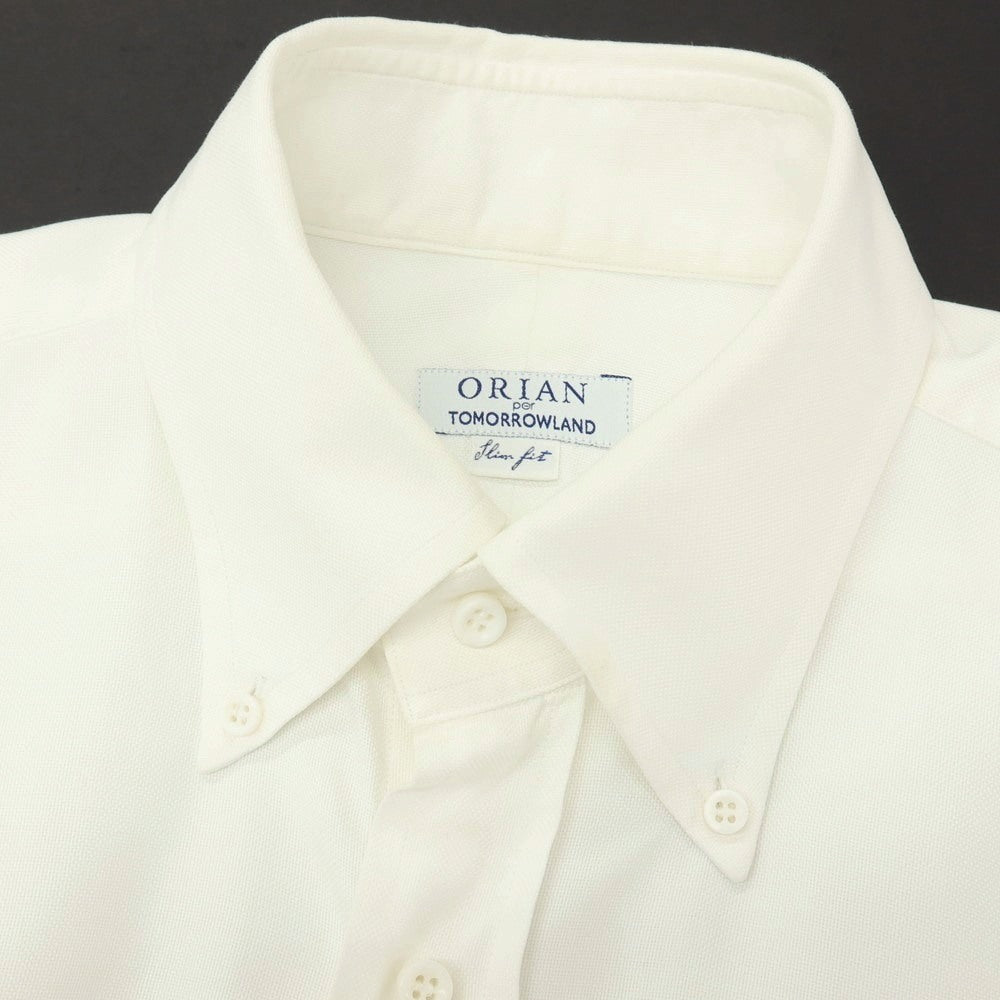 【中古】オリアン ORIAN TOMORROWLAND別注 コットン ボタンダウン ドレスシャツ ホワイト【サイズ42】【 状態ランクC 】【 メンズ 】