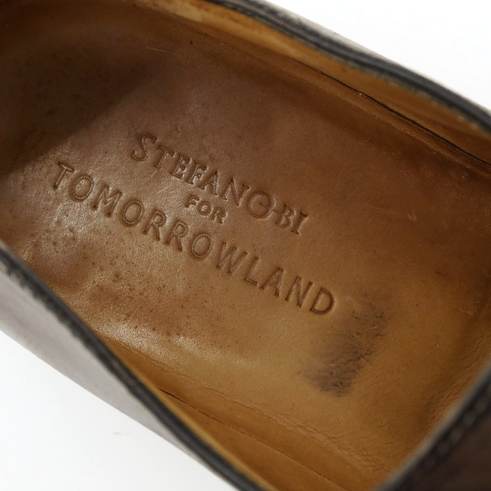 【中古】ステファノ ビ STEFANOBI TOMORROWLAND別注 カーフ ドレスシューズ グレイッシュブラウン【サイズ8 1/2】【 状態ランクC 】【 メンズ 】