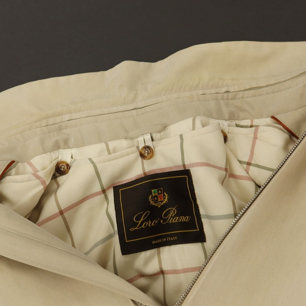 【中古】ロロピアーナ Loro Piana コットンナイロン 2WAY スイングトップ ベージュ【サイズM】【 状態ランクD 】【 メンズ 】