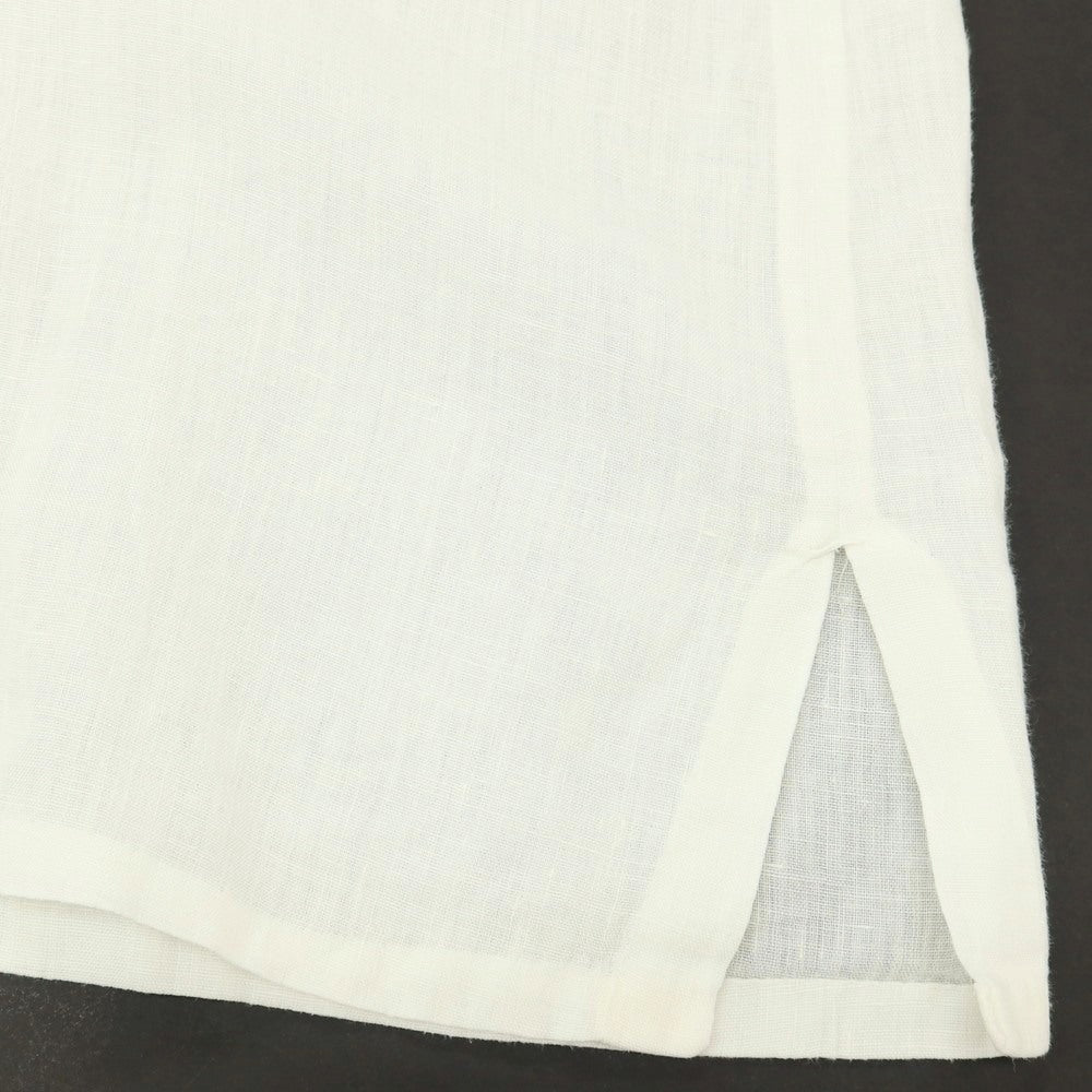 【中古】キートン Kiton リネン イタリアンカラー カジュアルシャツ ホワイト【サイズ39】【 状態ランクB 】【 メンズ 】