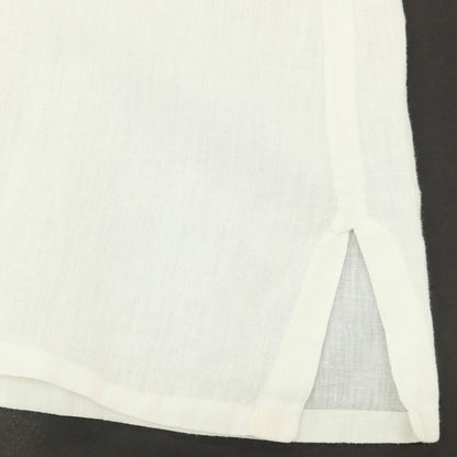 【中古】キートン Kiton リネン イタリアンカラー カジュアルシャツ ホワイト【サイズ39】【 状態ランクB 】【 メンズ 】