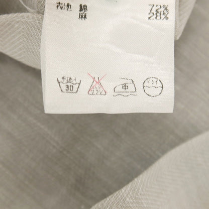 【中古】バルバ BARBA BARNEYS NEW YORK別注 コットンリネン ヘリンボーン レギュラーカラー ドレスシャツ ライトグレー系【サイズ40】【 状態ランクC 】【 メンズ 】