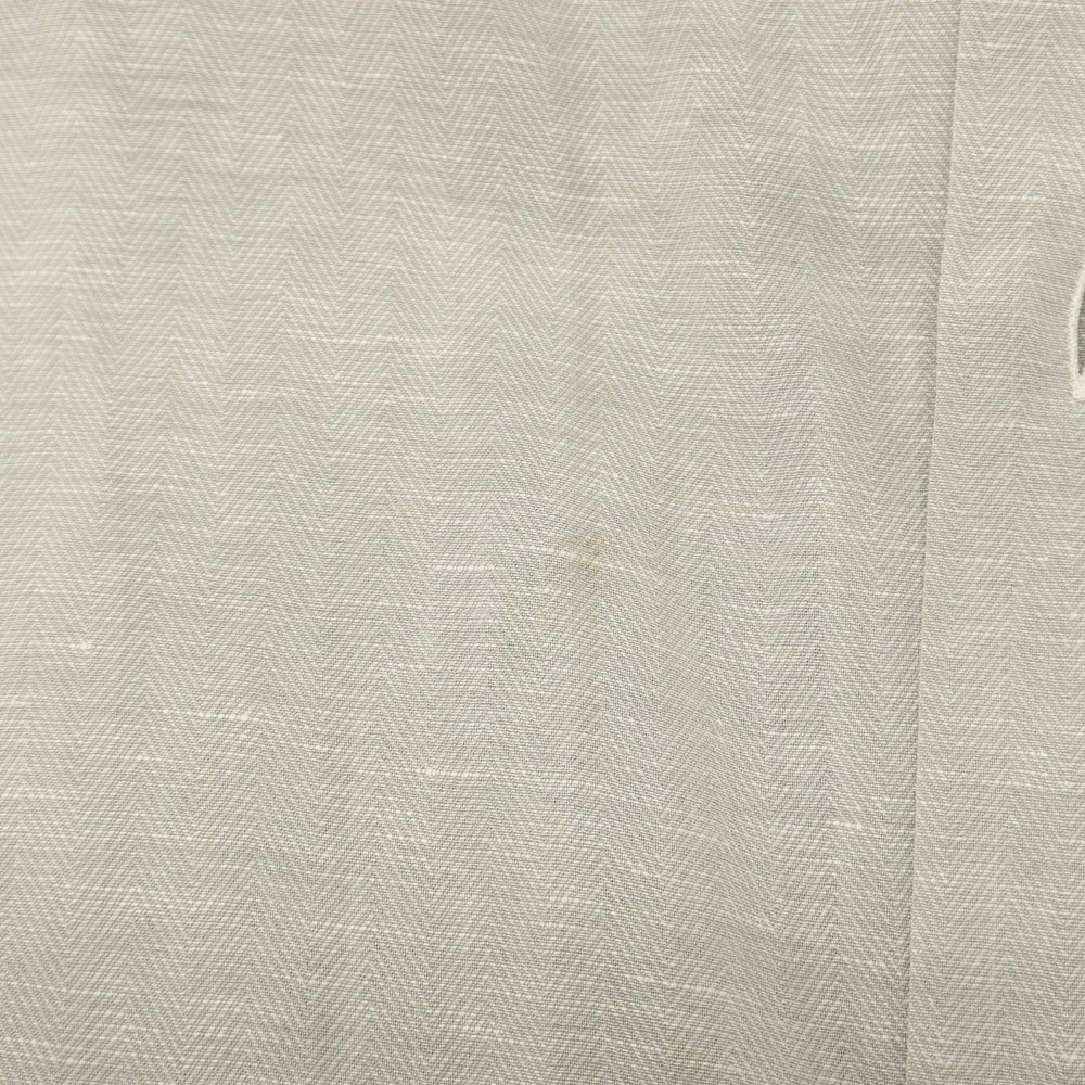 【中古】バルバ BARBA BARNEYS NEW YORK別注 コットンリネン ヘリンボーン レギュラーカラー ドレスシャツ ライトグレー系【サイズ40】【 状態ランクC 】【 メンズ 】