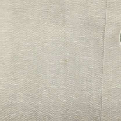 【中古】バルバ BARBA BARNEYS NEW YORK別注 コットンリネン ヘリンボーン レギュラーカラー ドレスシャツ ライトグレー系【サイズ40】【 状態ランクC 】【 メンズ 】