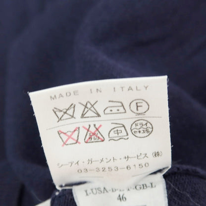 【中古】ブルネロクチネリ Brunello Cucinelli ハイゲージ コットン Vネック プルオーバーニット パープルネイビー【サイズ46】【 状態ランクC 】【 メンズ 】