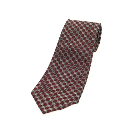 【中古】グッチ GUCCI シルク GGパターン ネクタイ ボルドー【 状態ランクA 】【 メンズ 】
