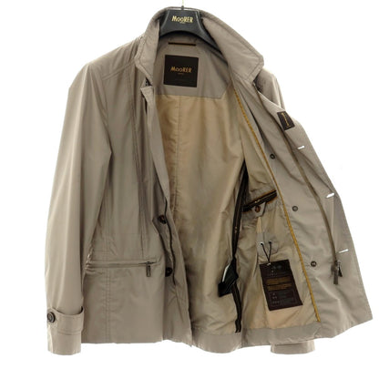 【中古】ムーレー MOORER ACQUA ポリエステル ブルゾン グレージュ【サイズ44】【 状態ランクC 】【 メンズ 】