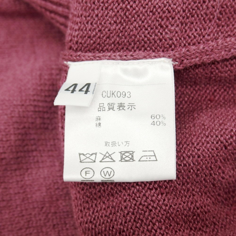 【中古】クルチアーニ CRUCIANI リネンコットン 半袖 ポロニット パープル【サイズ44】【 状態ランクB 】【 メンズ 】