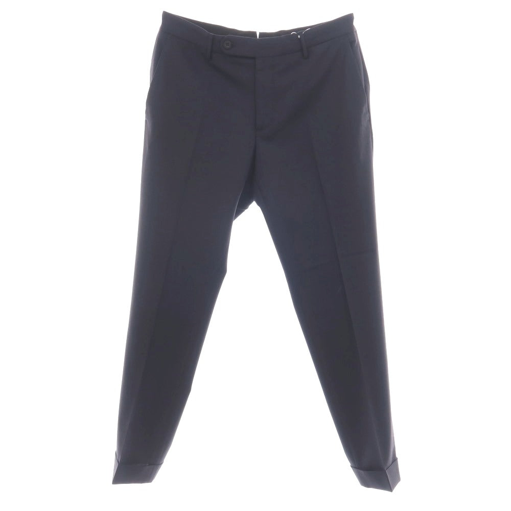 【中古】インコテックス スローウェア INCOTEX SLOWEAR ストレッチ ポリエステルウール ドレススラックスパンツ ネイビー【サイズ46】【 状態ランクB 】【 メンズ 】