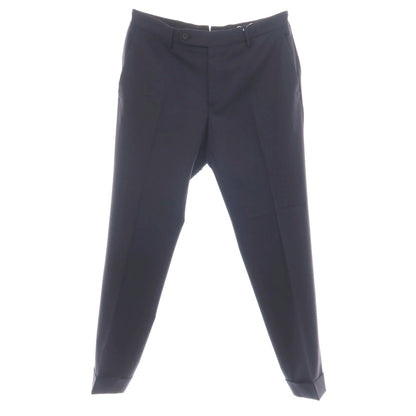【中古】インコテックス スローウェア INCOTEX SLOWEAR ストレッチ ポリエステルウール ドレススラックスパンツ ネイビー【サイズ46】【 状態ランクB 】【 メンズ 】