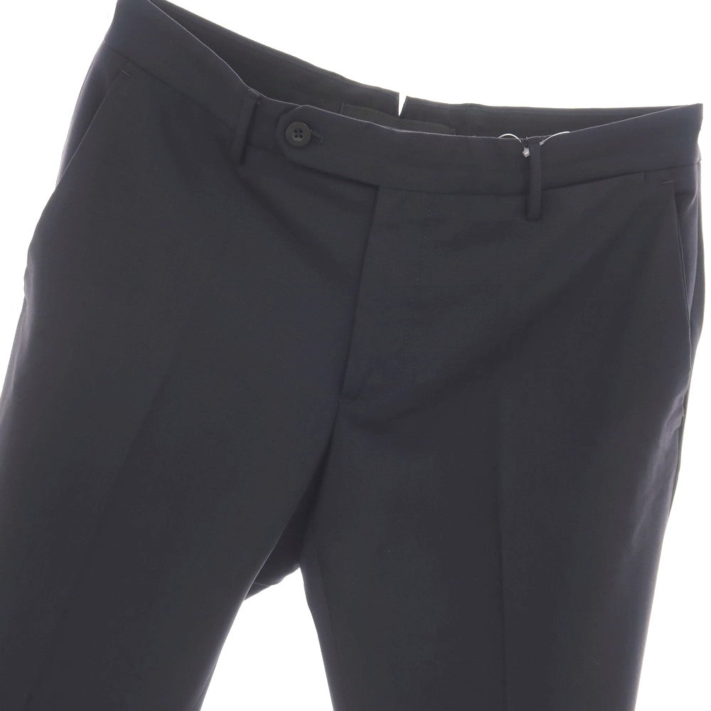 【中古】インコテックス スローウェア INCOTEX SLOWEAR ストレッチ ポリエステルウール ドレススラックスパンツ ネイビー【サイズ46】【 状態ランクB 】【 メンズ 】