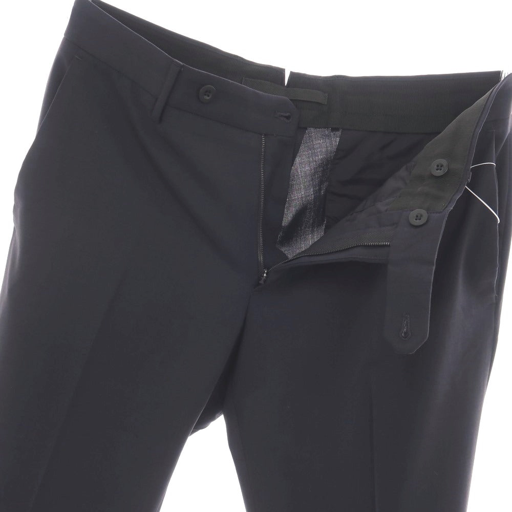 【中古】インコテックス スローウェア INCOTEX SLOWEAR ストレッチ ポリエステルウール ドレススラックスパンツ ネイビー【サイズ46】【 状態ランクB 】【 メンズ 】