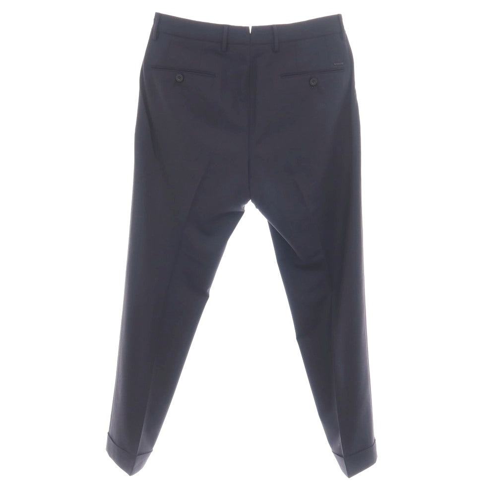 【中古】インコテックス スローウェア INCOTEX SLOWEAR ストレッチ ポリエステルウール ドレススラックスパンツ ネイビー【サイズ46】【 状態ランクB 】【 メンズ 】