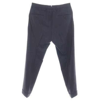 【中古】インコテックス スローウェア INCOTEX SLOWEAR ストレッチ ポリエステルウール ドレススラックスパンツ ネイビー【サイズ46】【 状態ランクB 】【 メンズ 】