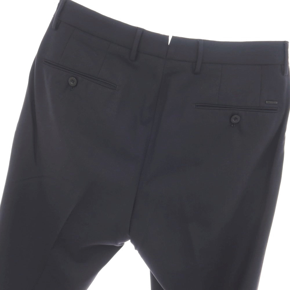 【中古】インコテックス スローウェア INCOTEX SLOWEAR ストレッチ ポリエステルウール ドレススラックスパンツ ネイビー【サイズ46】【 状態ランクB 】【 メンズ 】