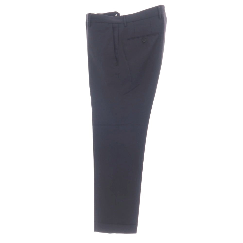 【中古】インコテックス スローウェア INCOTEX SLOWEAR ストレッチ ポリエステルウール ドレススラックスパンツ ネイビー【サイズ46】【 状態ランクB 】【 メンズ 】