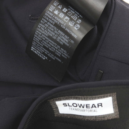 【中古】インコテックス スローウェア INCOTEX SLOWEAR ストレッチ ポリエステルウール ドレススラックスパンツ ネイビー【サイズ46】【 状態ランクB 】【 メンズ 】