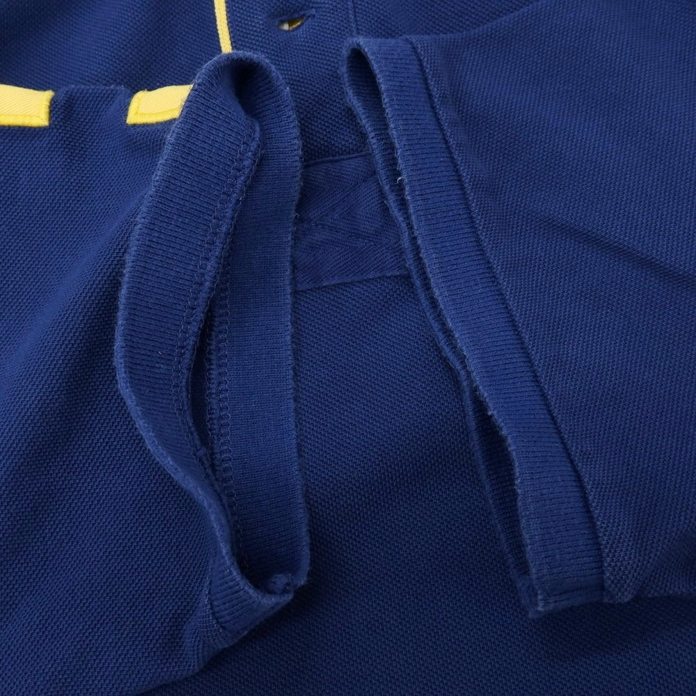 【中古】ポロ ラルフローレン Polo Ralph Lauren YACHT CLUB 鹿の子 半袖ポロシャツ ダークブルー【サイズＭ】【 状態ランクC 】【 メンズ 】