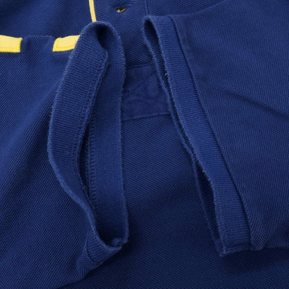 【中古】ポロ ラルフローレン Polo Ralph Lauren YACHT CLUB 鹿の子 半袖ポロシャツ ダークブルー【サイズＭ】【 状態ランクC 】【 メンズ 】