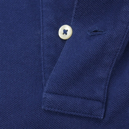 【中古】ポロ ラルフローレン Polo Ralph Lauren コットン 鹿の子 半袖ポロシャツ ネイビー【サイズL】【 状態ランクB 】【 メンズ 】