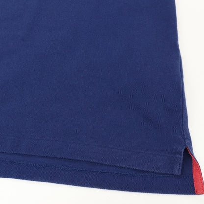 【中古】ポロ ラルフローレン Polo Ralph Lauren コットン 鹿の子 半袖ポロシャツ ネイビー【サイズL】【 状態ランクB 】【 メンズ 】