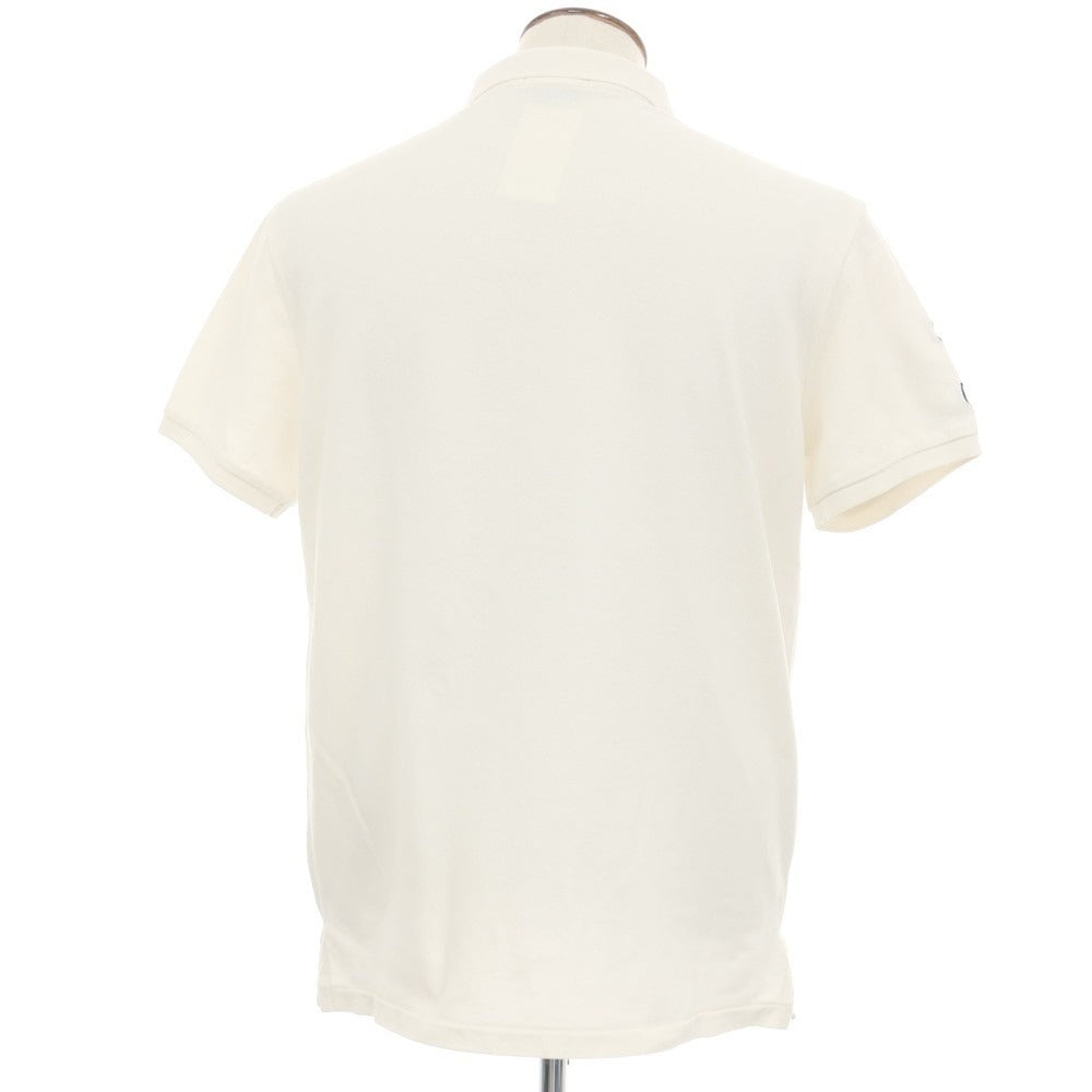 【中古】ポロ ラルフローレン Polo Ralph Lauren コットン 鹿の子 半袖ポロシャツ オフホワイト【サイズL】【 状態ランクB 】【 メンズ 】