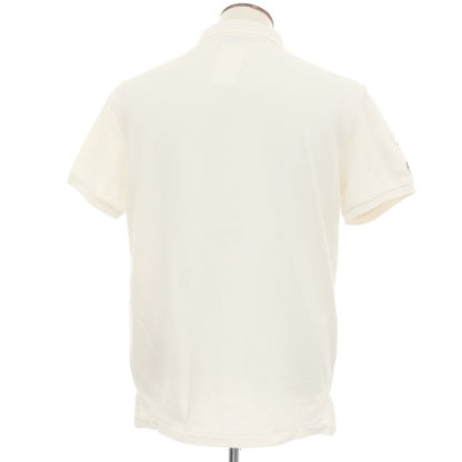 【中古】ポロ ラルフローレン Polo Ralph Lauren コットン 鹿の子 半袖ポロシャツ オフホワイト【サイズL】【 状態ランクB 】【 メンズ 】