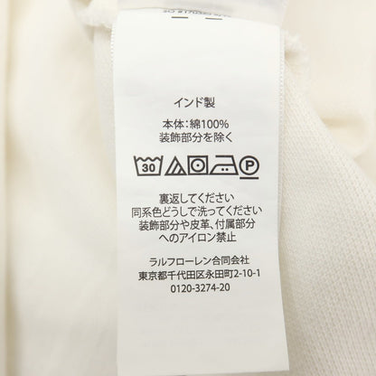 【中古】ポロ ラルフローレン Polo Ralph Lauren コットン 鹿の子 半袖ポロシャツ オフホワイト【サイズL】【 状態ランクB 】【 メンズ 】