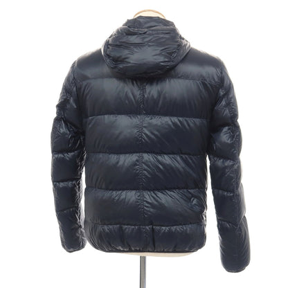 【中古】ヘルノ Herno ナイロン フーデッド ダウンジャケット ネイビー【サイズ44】【 状態ランクA 】【 メンズ 】