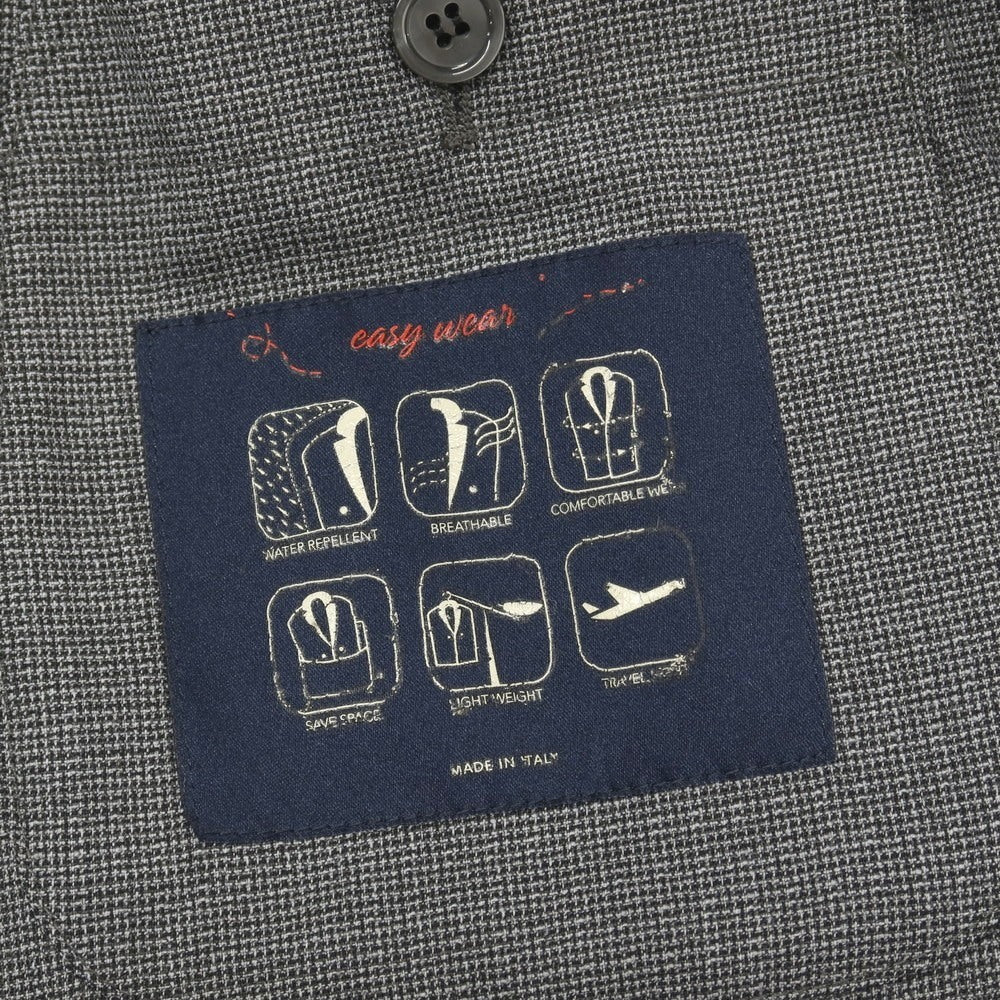 【中古】ラルディーニ LARDINI easywear ストレッチ ポリエステルウール 3つボタンスーツ セットアップ グレー【サイズ52】【 状態ランクB 】【 メンズ 】