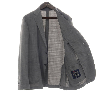 【中古】ラルディーニ LARDINI easywear ストレッチ ポリエステルウール 3つボタンスーツ セットアップ グレー【サイズ52】【 状態ランクB 】【 メンズ 】