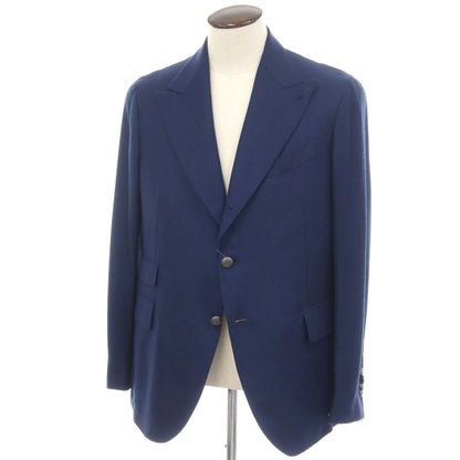 【中古】ガブリエレ パジーニ Gabriele Pasini カシミヤシルク 3B テーラードジャケット ライトネイビー【サイズ52】【 状態ランクB 】【 メンズ 】