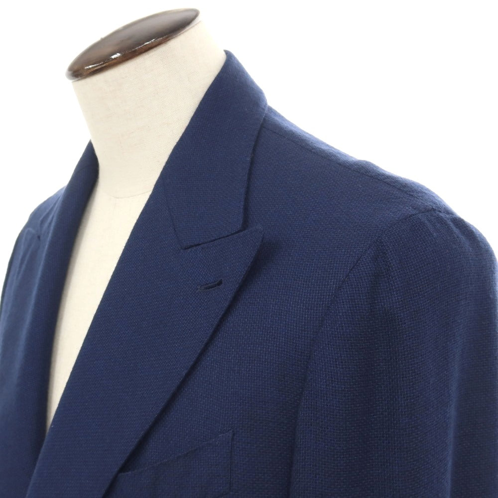 【中古】ガブリエレ パジーニ Gabriele Pasini カシミヤシルク 3B テーラードジャケット ライトネイビー【サイズ52】【 状態ランクB 】【 メンズ 】