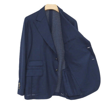 【中古】ガブリエレ パジーニ Gabriele Pasini カシミヤシルク 3B テーラードジャケット ライトネイビー【サイズ52】【 状態ランクB 】【 メンズ 】