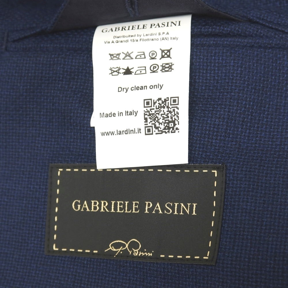 【中古】ガブリエレ パジーニ Gabriele Pasini カシミヤシルク 3B テーラードジャケット ライトネイビー【サイズ52】【 状態ランクB 】【 メンズ 】