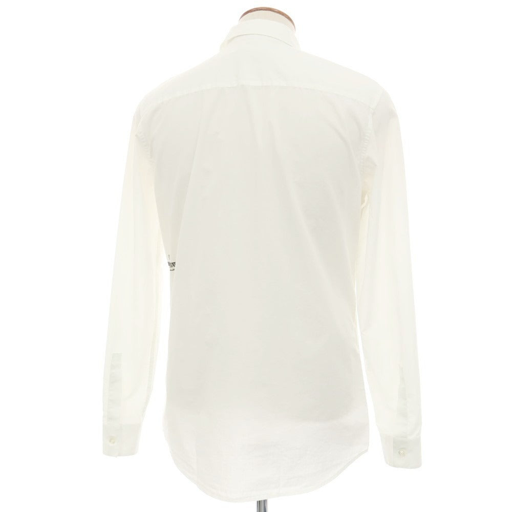 【中古】ジバンシィ GIVENCHY コットン MAD LOVE プリント レギュラーカラー カジュアルシャツ ホワイト【サイズ40】【 状態ランクC 】【 メンズ 】