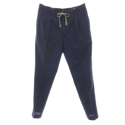 【中古】ガブリエレ パジーニ Gabriele Pasini ウール イージー カジュアルスラックスパンツ ネイビー【サイズ52】【 状態ランクC 】【 メンズ 】