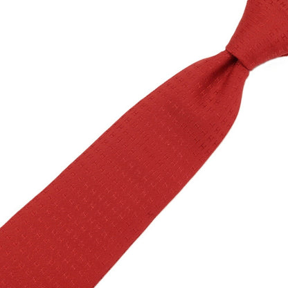 【中古】エルメス HERMES シルク ファソネH Hロゴ ジャカード ネクタイ レッド【 状態ランクB 】【 メンズ 】