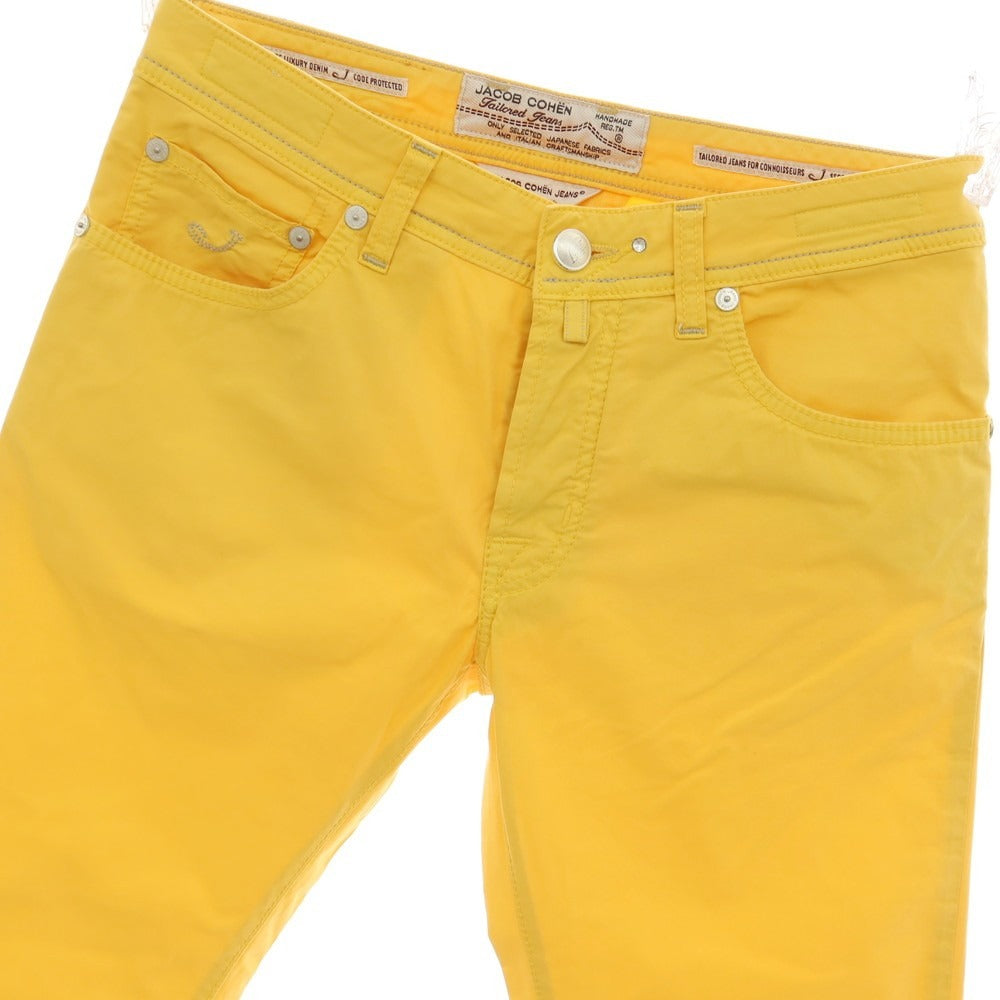 【中古】ヤコブコーエン JACOB COHEN PW622 COMF ストレッチ コットン 5ポケットパンツ イエロー【サイズ32】【 状態ランクC 】【 メンズ 】