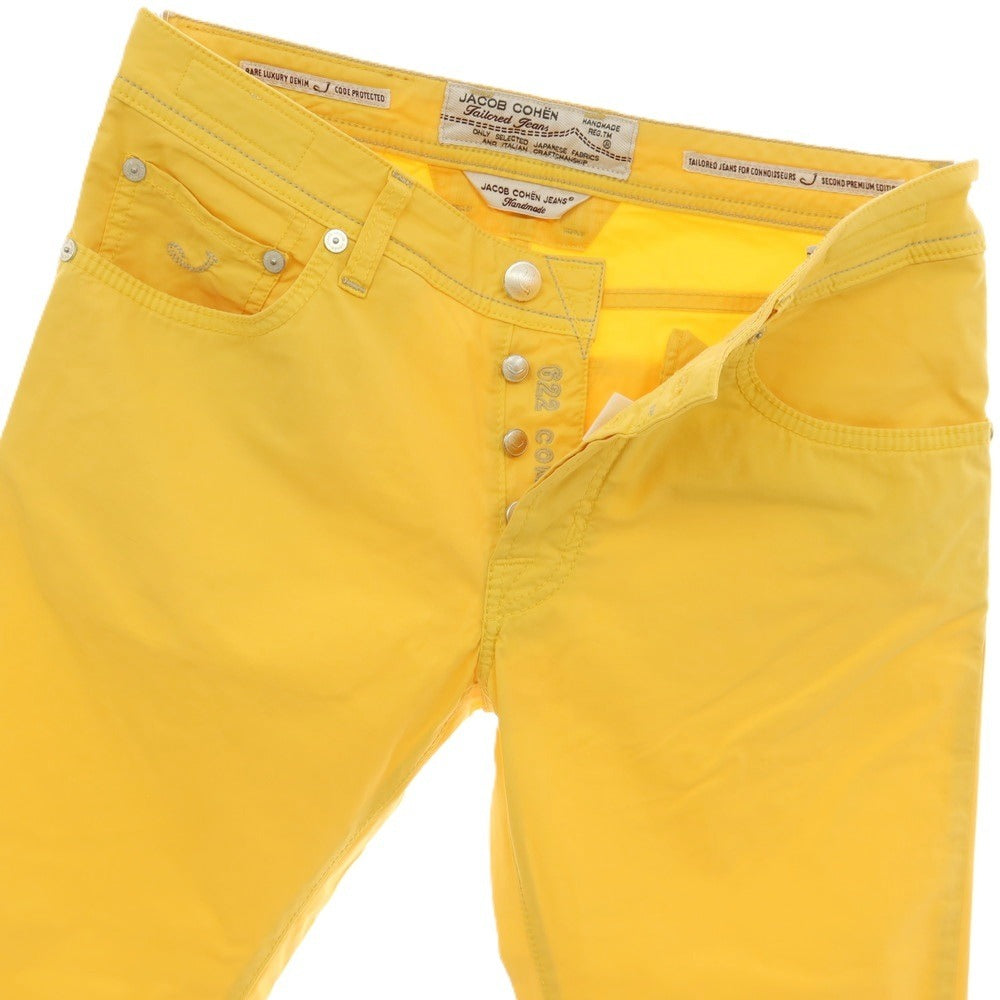 【中古】ヤコブコーエン JACOB COHEN PW622 COMF ストレッチ コットン 5ポケットパンツ イエロー【サイズ32】【 状態ランクC 】【 メンズ 】