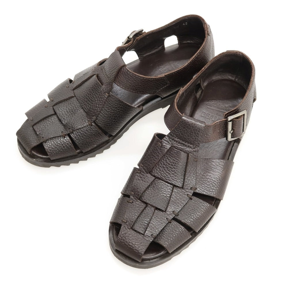 【中古】パラブーツ Paraboot BEAMS F別注 レザー サンダル ダークブラウン【サイズ42】【 状態ランクB 】【 メンズ 】