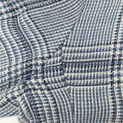 【中古】タリアトーレ TAGLIATORE Brilla per il gusto別注 リネンウール チェック 2B テーラードジャケット ネイビーxホワイト【サイズ46】【 状態ランクC 】【 メンズ 】