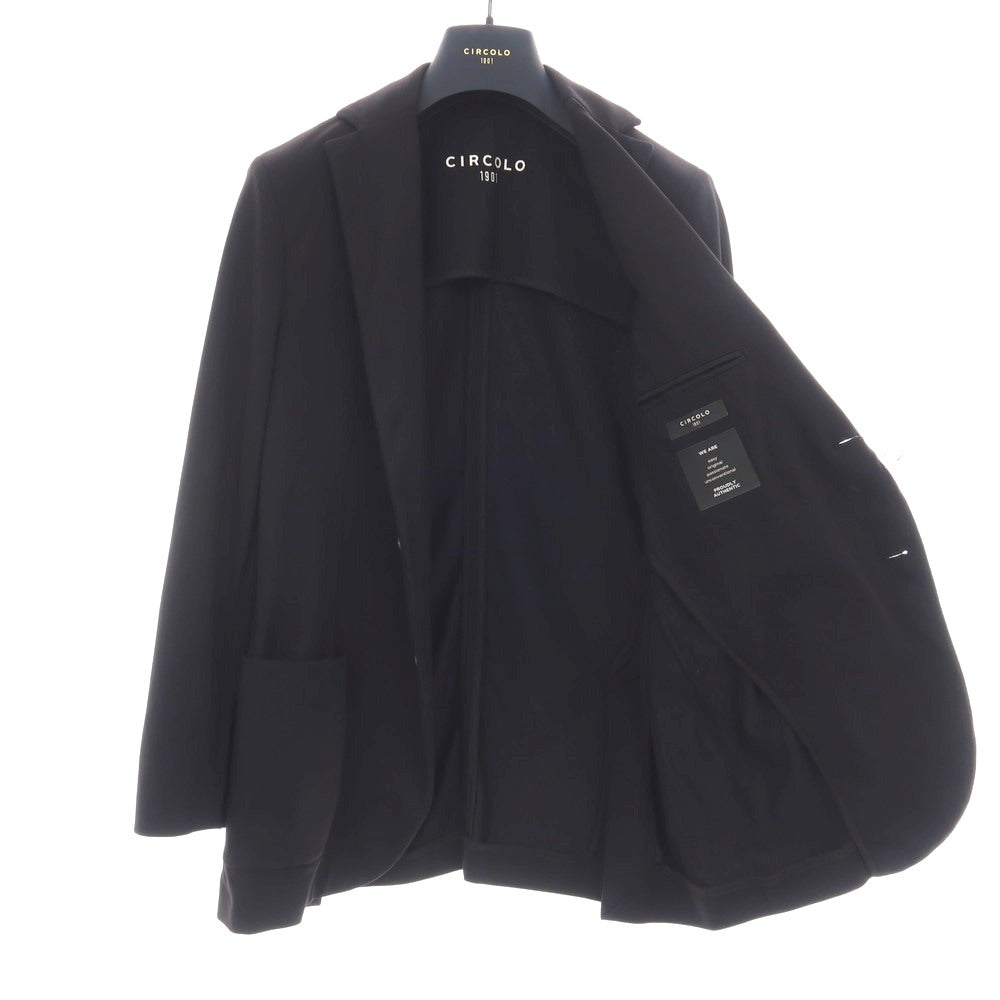 【中古】チルコロ1901 CIRCOLO 1901 コットンナイロン ジャージー 2B カジュアルジャケット ブラック【サイズ48】【 状態ランクB 】【 メンズ 】